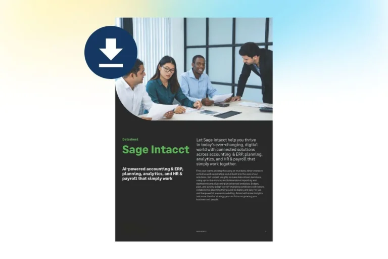 Sage Intacct Datasheet